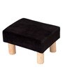 Upholstered Foot Stool In Black Colour