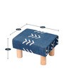 Upholstered Foot Stool In Blue Colour