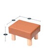 Upholstered Foot Stool In Brown Colour