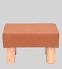 Upholstered Foot Stool In Brown Colour