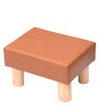 Upholstered Foot Stool In Brown Colour