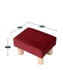 Upholstered Foot Stool In Maroon Colour