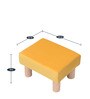 Upholstered Foot Stool In Yellow Colour