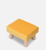 Upholstered Foot Stool In Yellow Colour