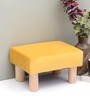 Upholstered Foot Stool In Yellow Colour