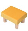 Upholstered Foot Stool In Yellow Colour