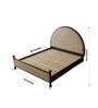 Upholstered King Size Bed in Beige Finish