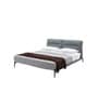 Upholstered King Size Bed in Grey Finish