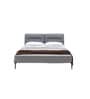 Upholstered King Size Bed in Grey Finish