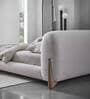 Upholstered King Size Bed in Ivory Finish