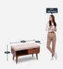 Upholstered Storage Bench In Natural Finish