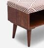 Upholstered Storage Bench In Natural Finish