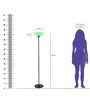 Uplight Floor Lamp In Green Color Polyproplene Washable Shade