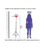 Uplight Tripod (Adjustable Height) Floor Tripod Floor Lamp with Red Acrylic Shade