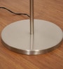 Uplighter Satin Nickel Floor Lamp for Living Room with Frosted Glass Lampshade