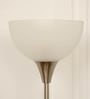 Uplighter Satin Nickel Floor Lamp for Living Room with Frosted Glass Lampshade