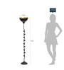 Uplighter Small Rose Black Metal Shade Floor Lamp with Black Base