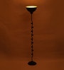Uplighter Small Rose Black Metal Shade Floor Lamp with Black Base