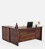 Uprise Sheesham Wood Executive Desk in Brown Colour