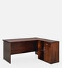 Uprise Sheesham Wood Executive Desk in Brown Colour