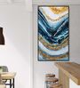Blue Upsurge Canvas Framed Acrylic Paint Hand Paintings