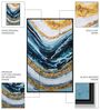 Blue Upsurge Canvas Framed Acrylic Paint Hand Paintings
