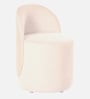 Upton Water Repellant Velvet Barrel Chair in Cream Color