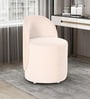 Upton Water Repellant Velvet Barrel Chair in Cream Color
