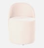Upton Water Repellant Velvet Barrel Chair in Cream Color