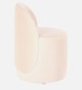 Upton Water Repellant Velvet Barrel Chair in Cream Color