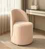 Upton Water Repellant Velvet Barrel Chair in Cream Color