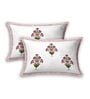 Pink Floral 240 TC Cotton Queen Sized Bed Sheets with 2 Pillow Covers