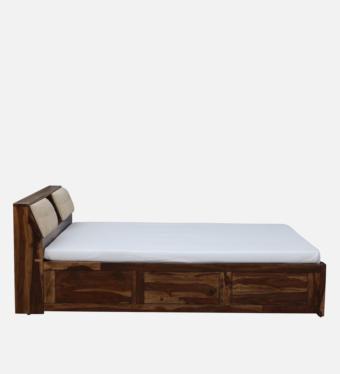 Buy Wedohl Sheesham Wood King Size Bed In Rustic Teak Finish With Box