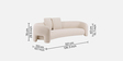 Urban Opulence 4-Seater Sofa In Cr me Color