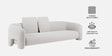Urban Opulence Velvet Fabric Three-Seater Sofa In White Colour