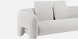 Urban Opulence Velvet Fabric Three-Seater Sofa In White Colour