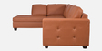 Urel RHS 3 Seater Sectional Sofa in Tan Colour