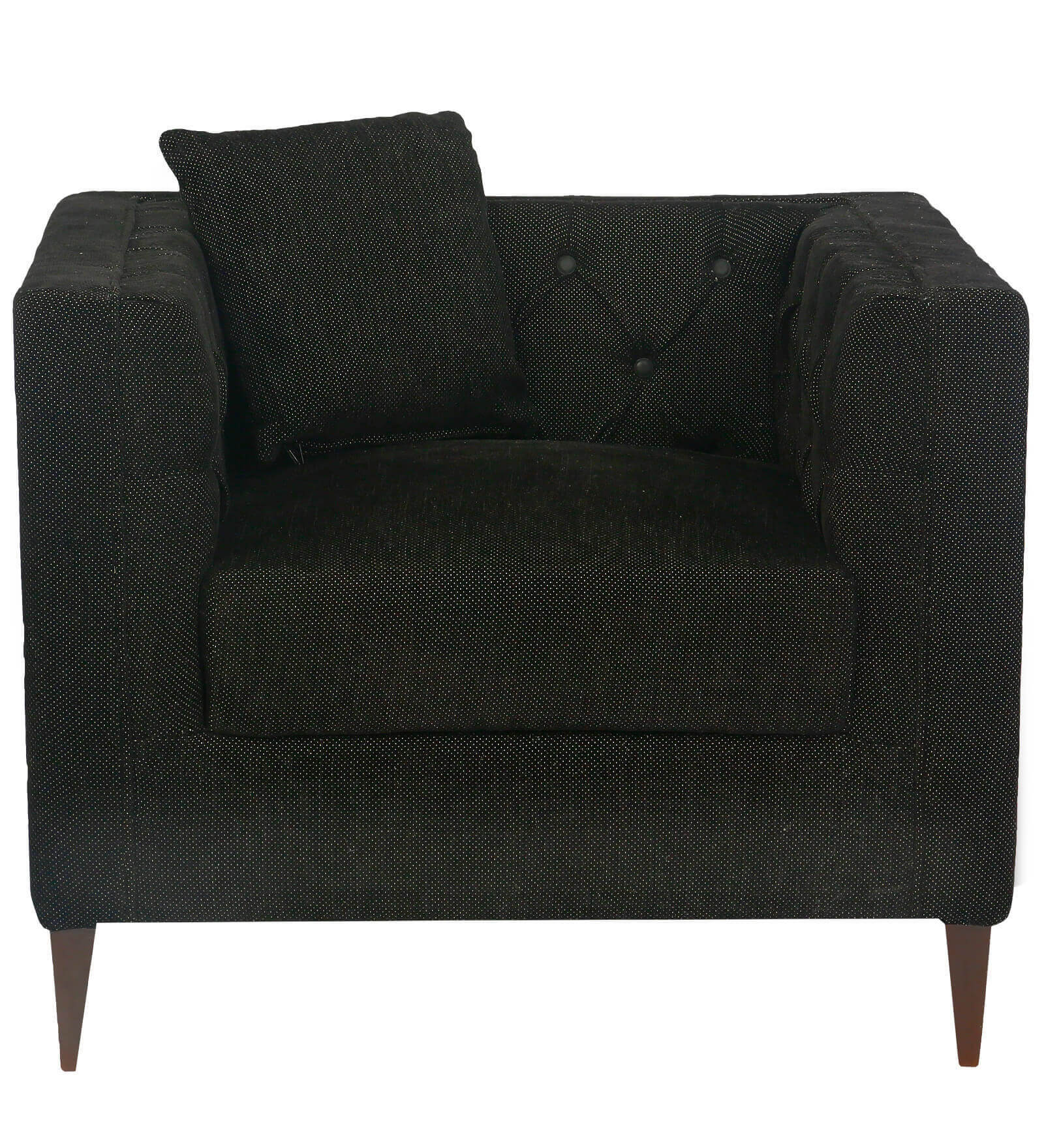Buy Urban Plus One Seater Sofa in Black Colour by Home City Online 1