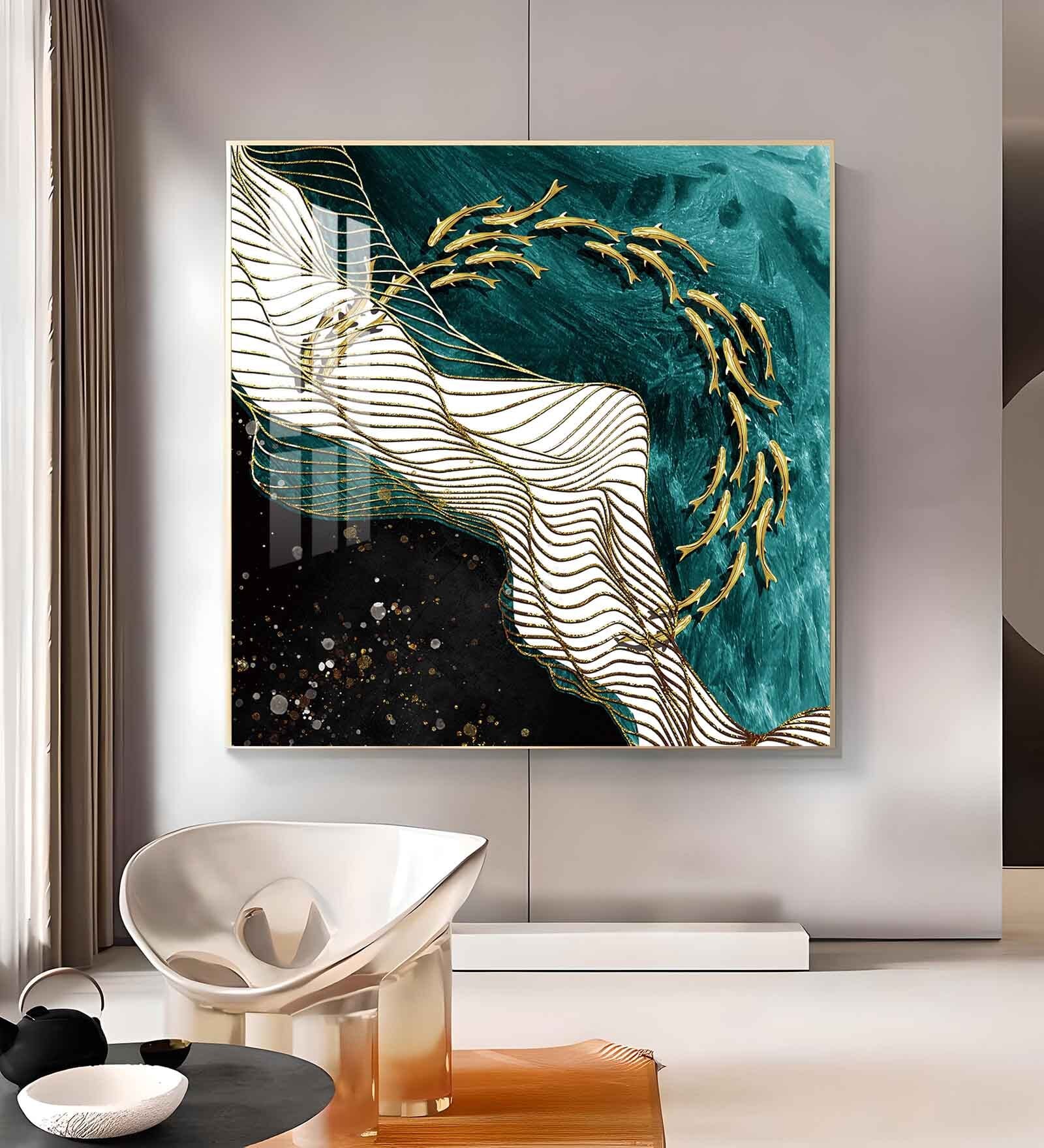 Urban Serenity Glass Finish Square Wall Art
