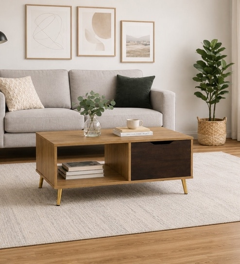 Urban Majesty Premium Centre Table In Sylvan Oak Light Finish