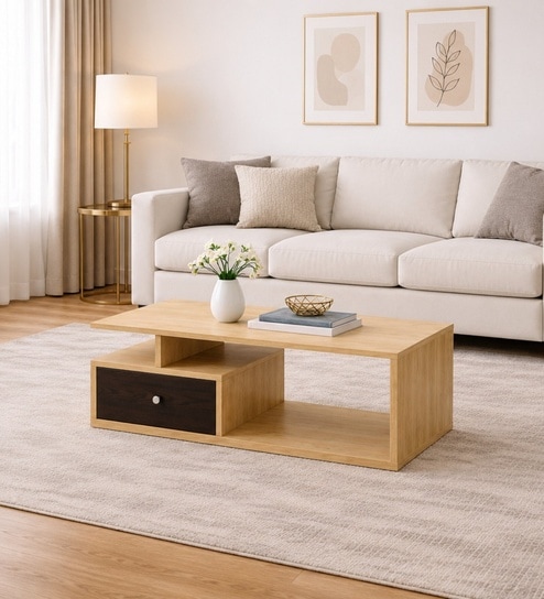 Urban Majesty Premium Centre Table In Sylvan Oak Light Finish