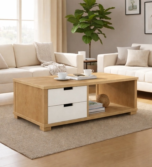 Urban Majesty Premium Centre Table In Sylvan Oak Light Finish