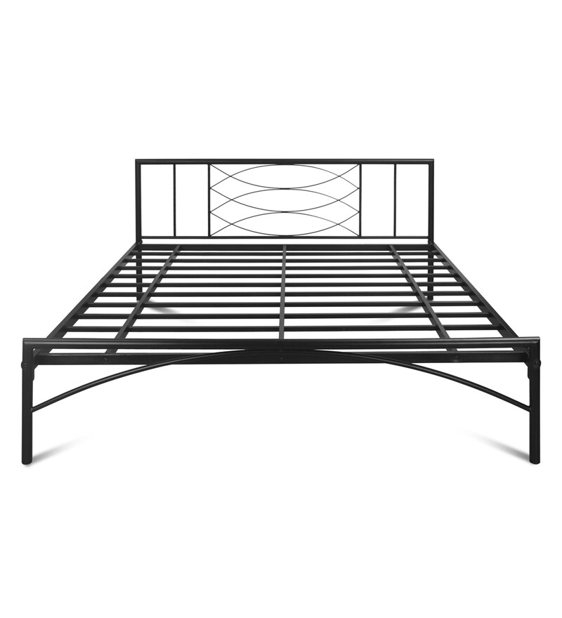 Buy Ursa King Size Bed in Black Finish by home Online Modern King