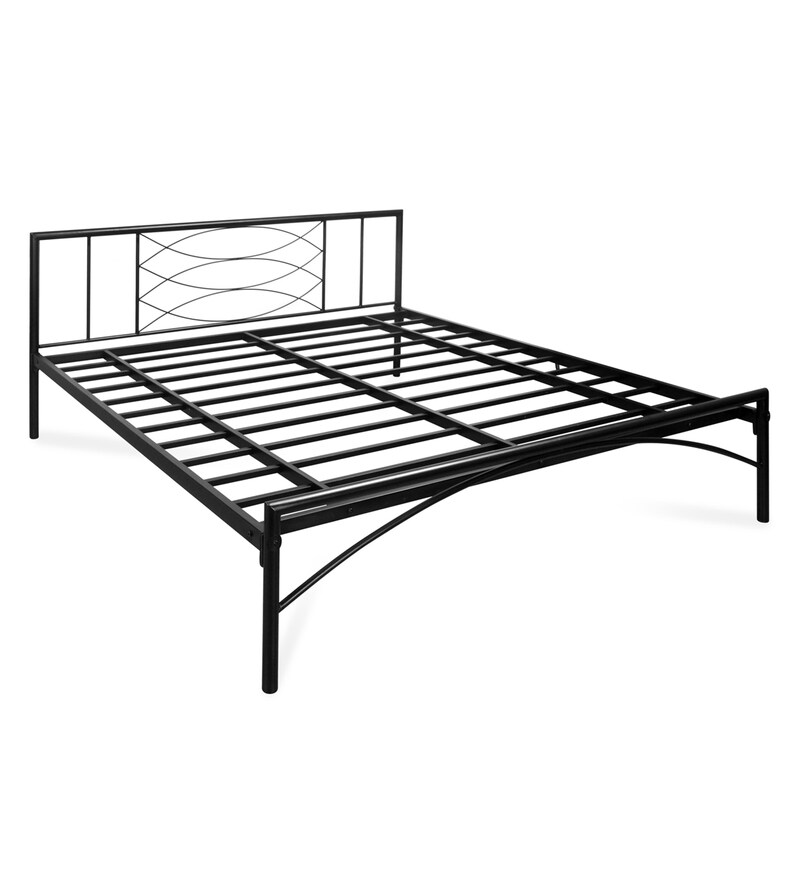 Buy Ursa King Size Bed in Black Finish by home Online Modern King