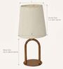 White Ura Contemporary Metallic Table Lamp