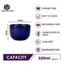 Urban Blue Glaze Ceramic Bowl Set of 2(320ml Each)
