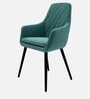 Modern Dining Chair With Armrest In Teal Color