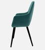 Modern Dining Chair With Armrest In Teal Color
