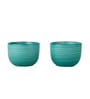 Urban Green Glaze Ceramic Bowl Set of 2(320ml Each)