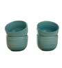 Urban Green Glaze Ceramic Bowl Set of 4(320ml Each)